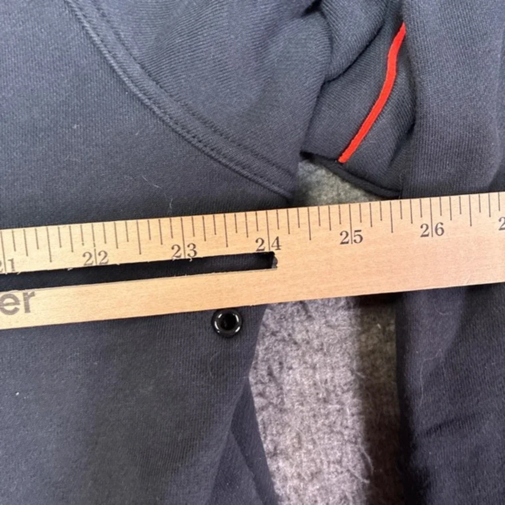 Vintage Air Jordan Full Zip Hoodie‎ Mens 3XL Black Red Contrast Stitching Y2K